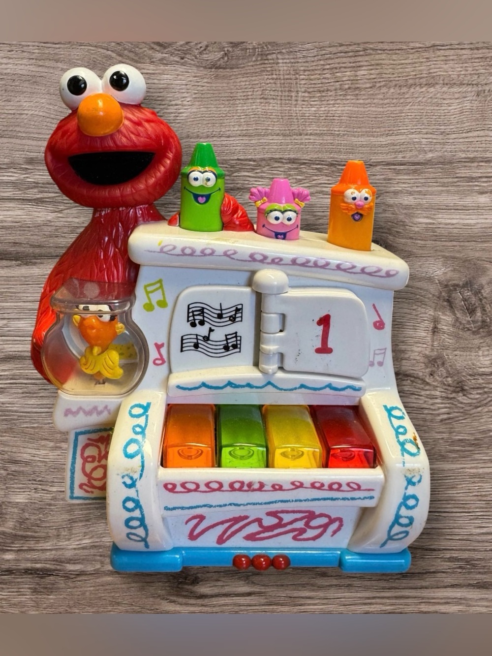 Vintage 2002 SESAME STREET ELMO'S WORLD ELMO POP UP LIGHT UP PIANO